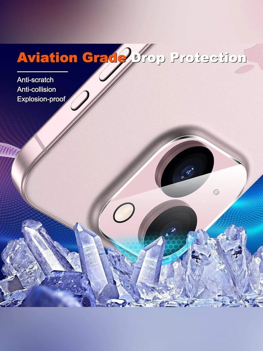 [3 Pack] Camera Lens Protector for iPhone 15/15 Plus